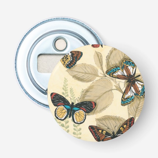 Butterflies Gliding Over Leaves Bottle Opener (Front)