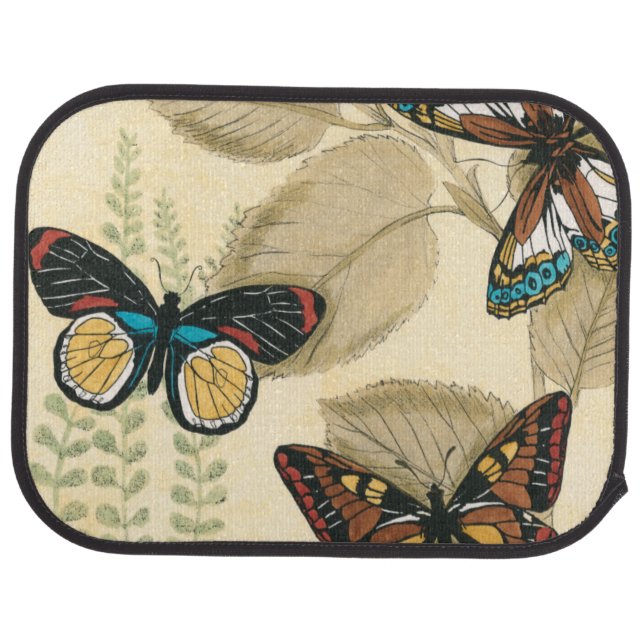 Butterflies Gliding Over Leaves Car Floor Mat (Rear)