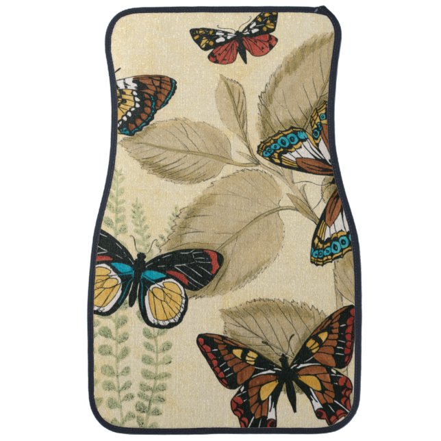 Butterflies Gliding Over Leaves Car Mat (Front)