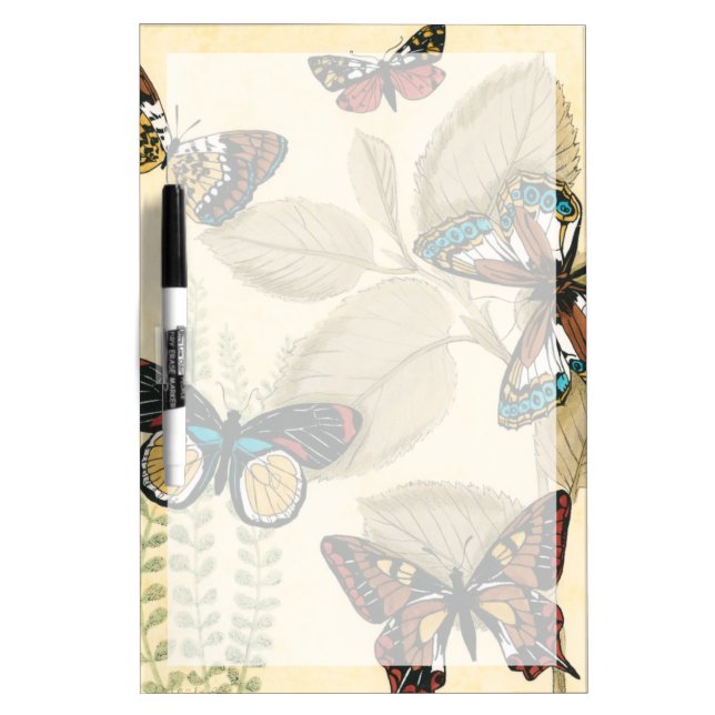 Butterflies Gliding Over Leaves Dry Erase Board (Front)
