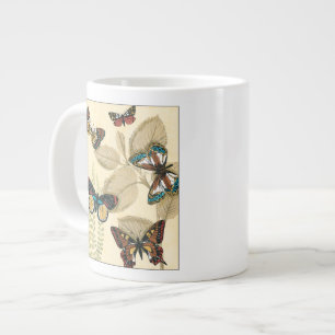 Butterflies Gliding Over Leaves Giant Coffee Mug