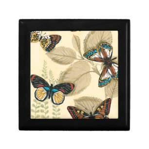 Butterflies Gliding Over Leaves Keepsake Box