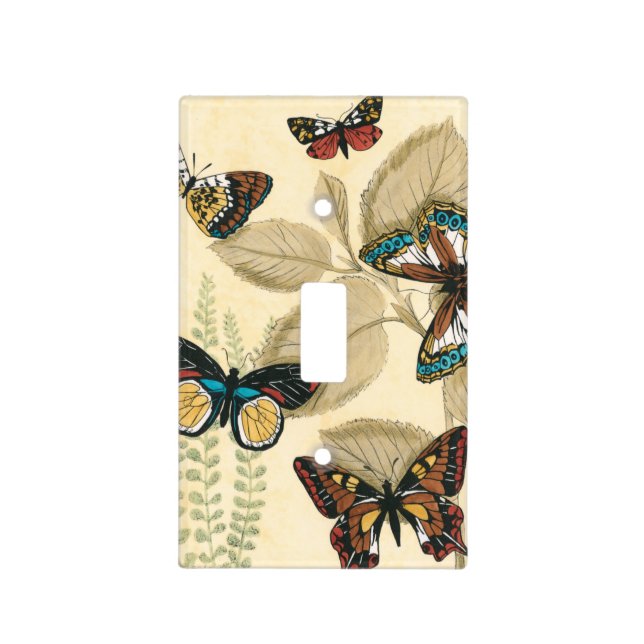 Butterflies Gliding Over Leaves Light Switch Cover (Front)