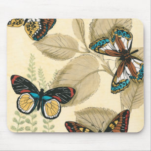 Butterflies Gliding Over Leaves Mouse Pad