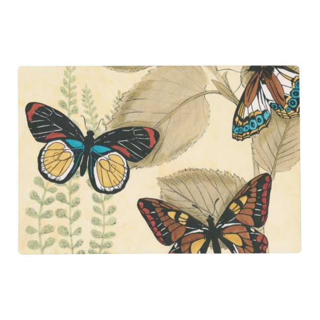 Butterflies Gliding Over Leaves Placemat (Front)
