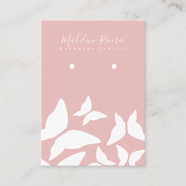Butterflies Handmade Artisan Earring Display Cards (Front)
