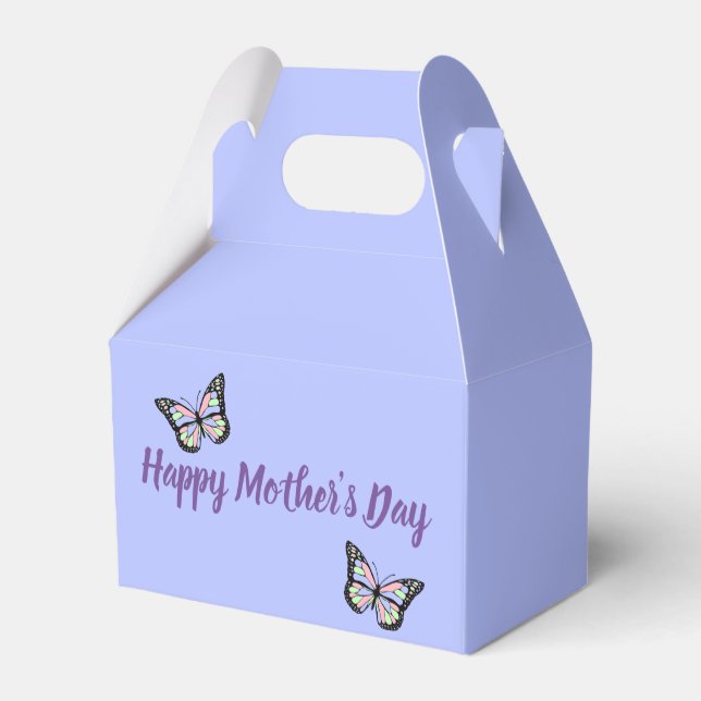 Butterflies Happy Mother's Day Favor Boxes (Back Side)