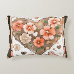Butterflies, Hearts and Flowers Accent Pillow