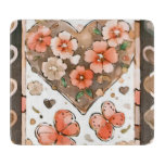 Butterflies, Hearts and Flowers Cutting Board