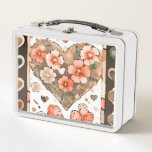 Butterflies, Hearts and Flowers Metal Lunch Box