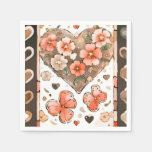Butterflies, Hearts and Flowers Napkins