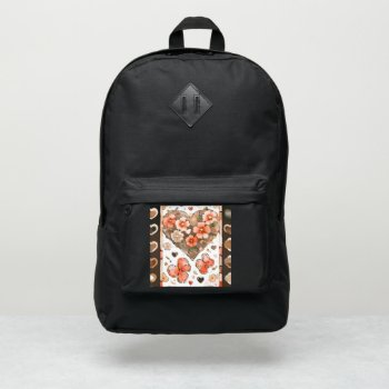 Butterflies  Hearts And Flowers Port Authority® Backpack by SilverFantasyArt at Zazzle