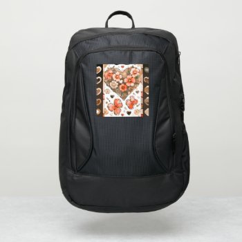 Butterflies  Hearts And Flowers Port Authority® Backpack by SilverFantasyArt at Zazzle
