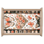 Butterflies, Hearts and Flowers Serving Tray