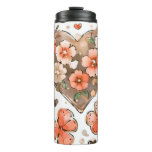 Butterflies, Hearts and Flowers Thermal Tumbler
