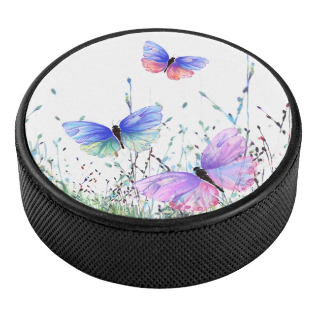 Butterflies Hockey Puck (3/4)