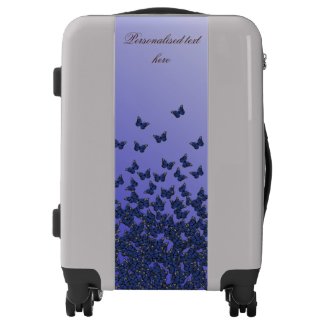 Butterflies horde Cute purple violet moths pattern Luggage