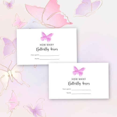 Butterflies _ How many butterfly kisses Enclosure Card