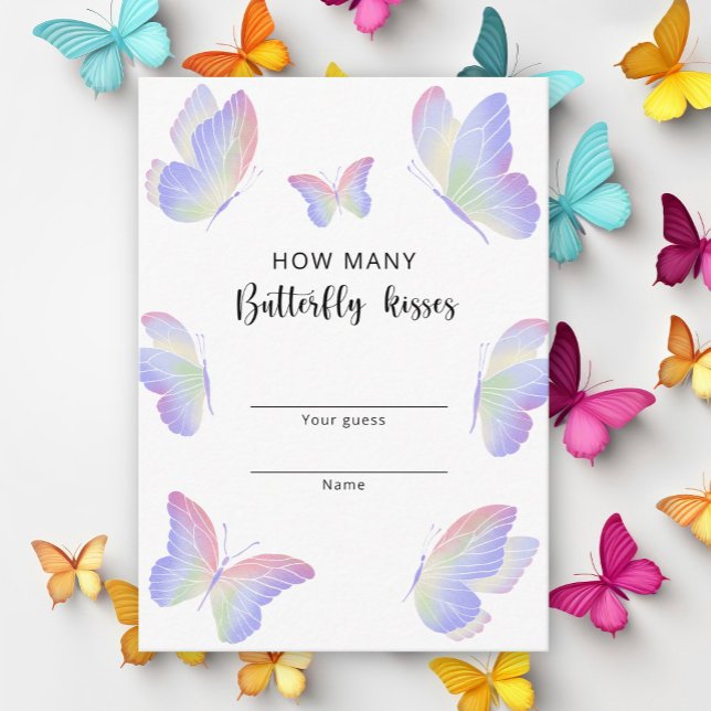 Butterflies - How many butterfly kisses Enclosure Card (Creator Uploaded)
