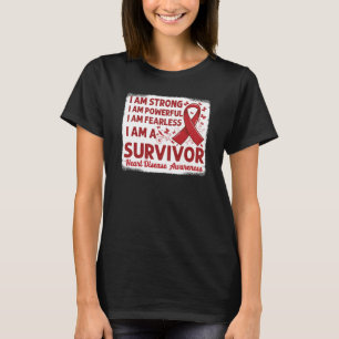 Butterflies I Wear Red For my mom Heart Disease Aw T-Shirt
