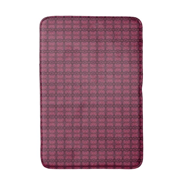 Butterflies in abstract bath mat (Front Vertical)