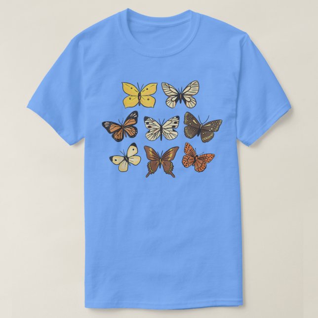 Butterflies in autumn design for nature lovers  T-Shirt (Design Front)