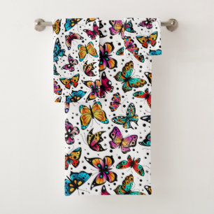 Butterflies In Color Bath Towel Set