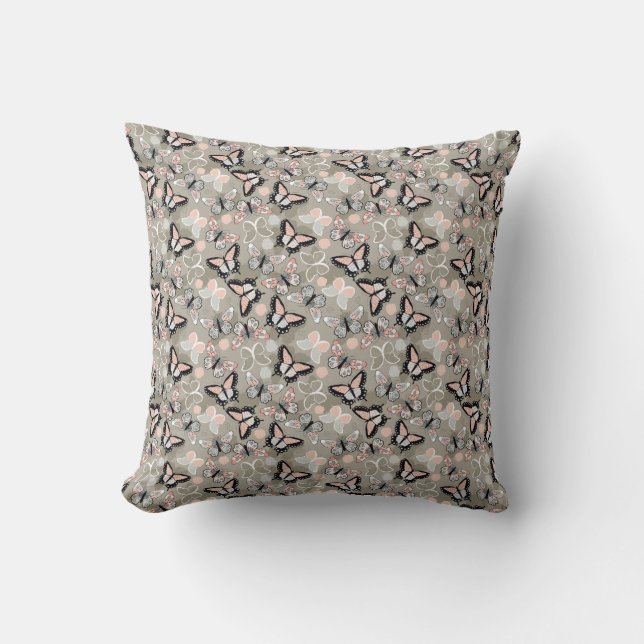 Butterflies In Flight  Throw Pillow (Front)