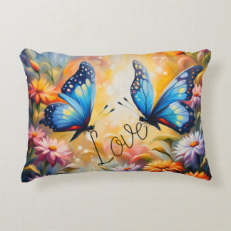 butterflies in love accent pillow