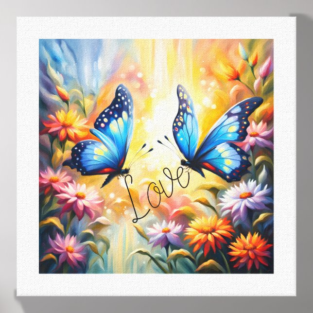 butterflies in love canvas photo tile  (Front Set)