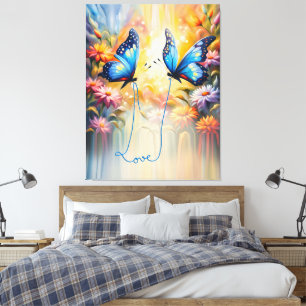 butterflies in love canvas print