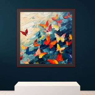 Butterflies in Motion – Expressive Abstract Flight Poster