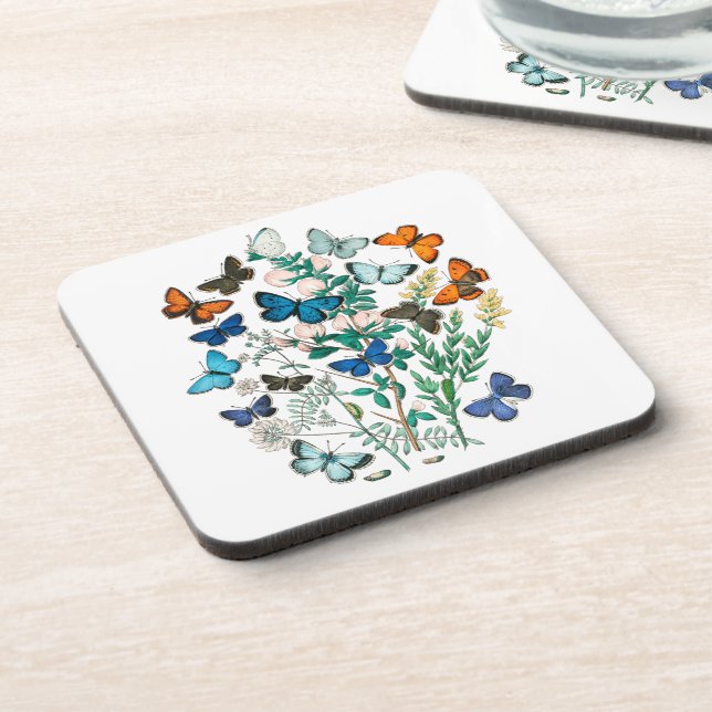 BUTTERFLIES IN NATURE BEVERAGE COASTER (Left Side)