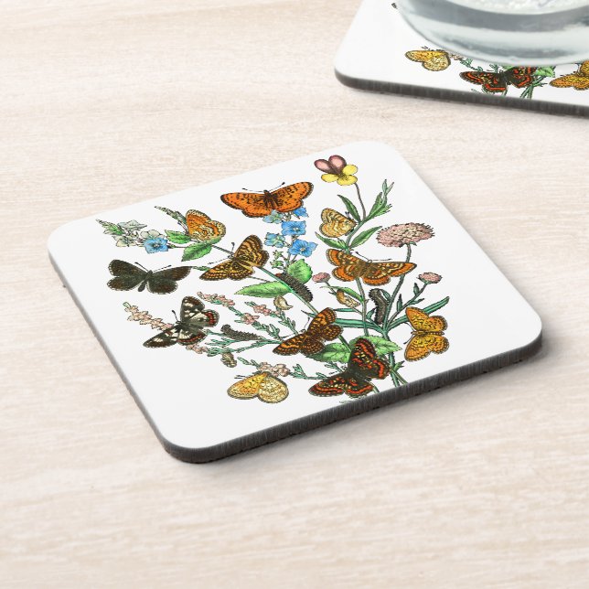 BUTTERFLIES IN NATURE BEVERAGE COASTER (Left Side)