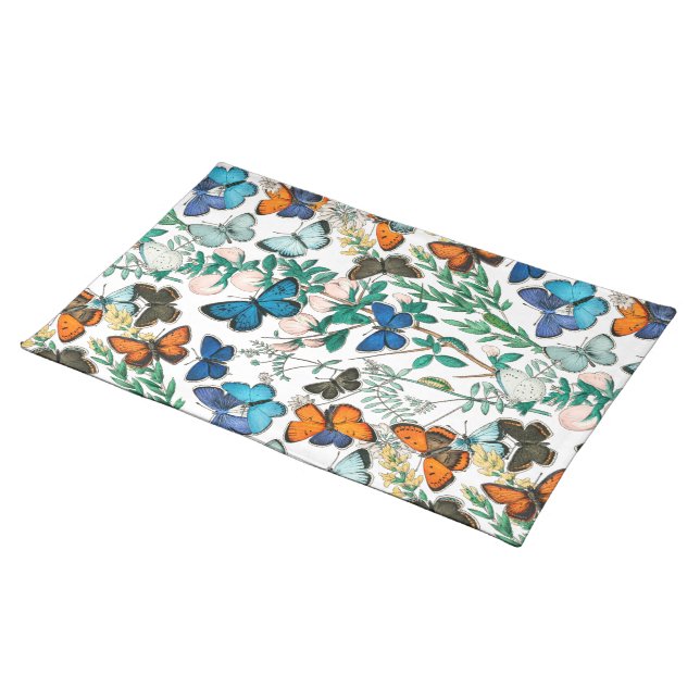 BUTTERFLIES IN NATURE CLOTH PLACEMAT (On Table)