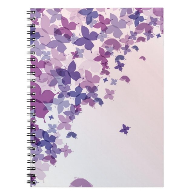 butterflies  in purple tones  notebook (Front)