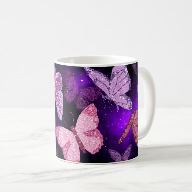 Butterflies In Space Coffee Mug (Front Right)