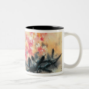 Butterflies in Spring Two-Tone Coffee Mug