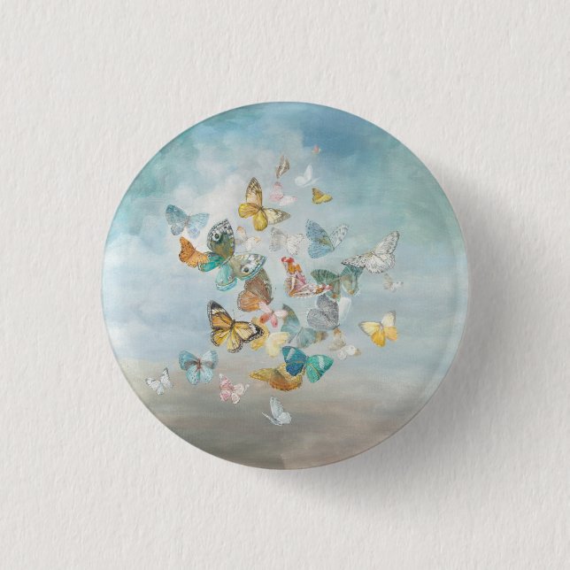 Butterflies in the Clouds Button (Front)
