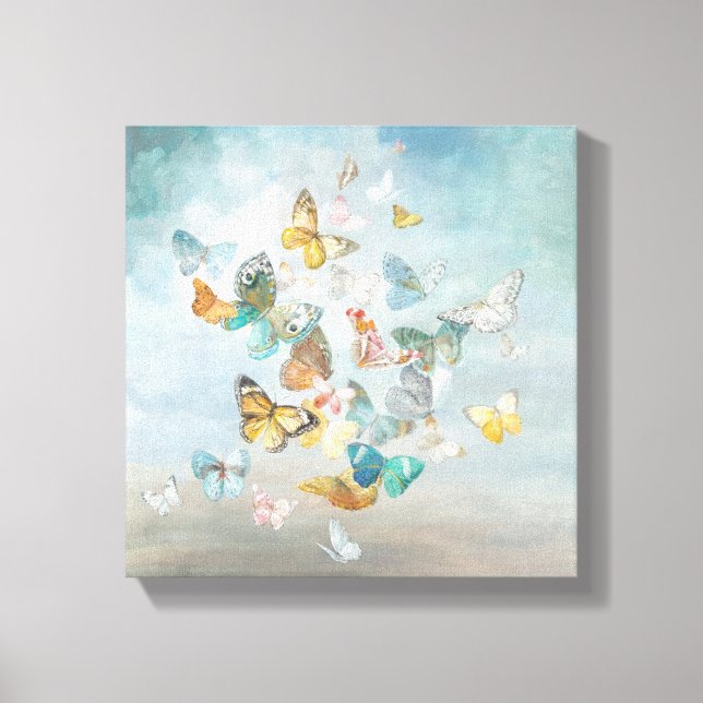 Butterflies in the Clouds Canvas Print (Front)