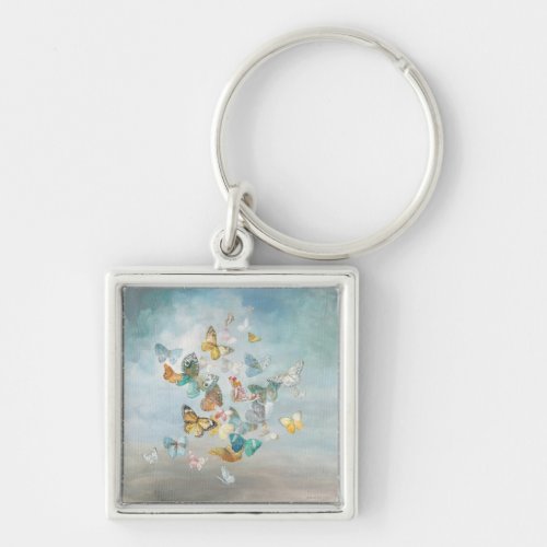 Butterflies in the Clouds Keychain