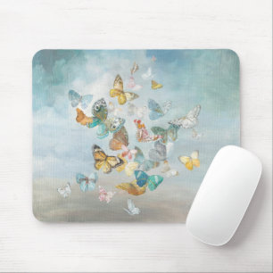 Butterflies in the Clouds Mouse Pad