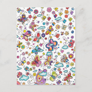 Butterflies in the Clouds Postcard