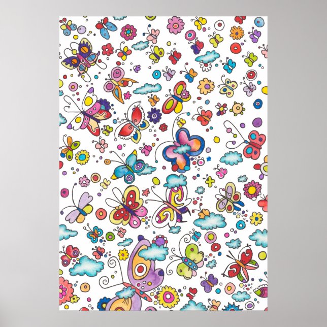 Butterflies in the Clouds Poster (Front)