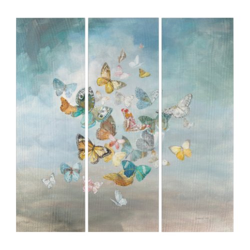 Butterflies in the Clouds Triptych