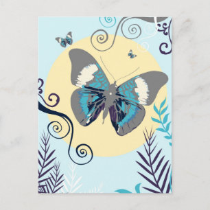 Butterflies in the day postcard