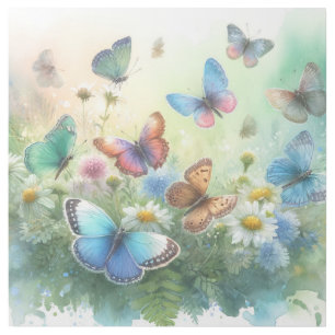 Butterflies in the Meadow REF261 - Watercolor by J Gallery Wrap