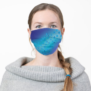Butterflies in the Moonlight Blue  Adult Cloth Face Mask