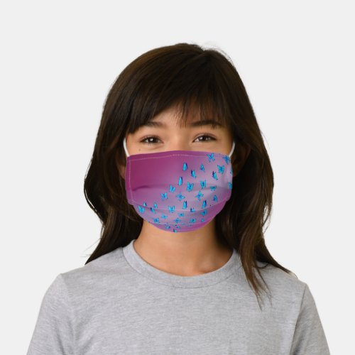 Butterflies in the Moonlight Pink Kids Cloth Face Mask