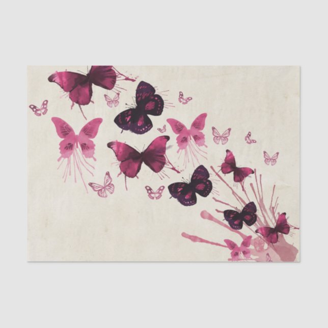 Butterflies in Watercolor Tissue Paper (Front)